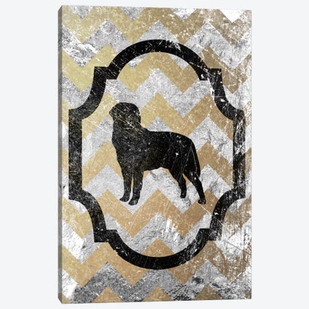 Rottweiler (Gray&Yellow) Canvas Print #OSP69} by 5by5collective Canvas Print