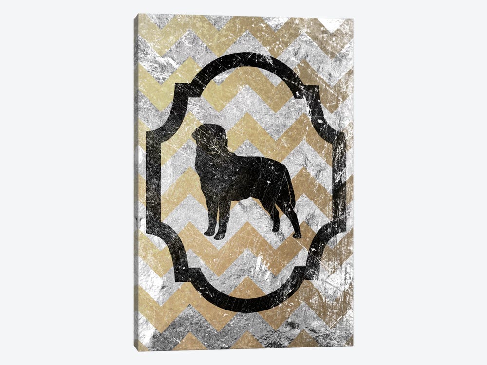 Rottweiler (Gray&Yellow) by 5by5collective 1-piece Canvas Wall Art