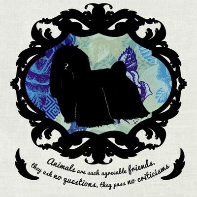 Maltese (Black&Blue) II by 5by5collective canvas print