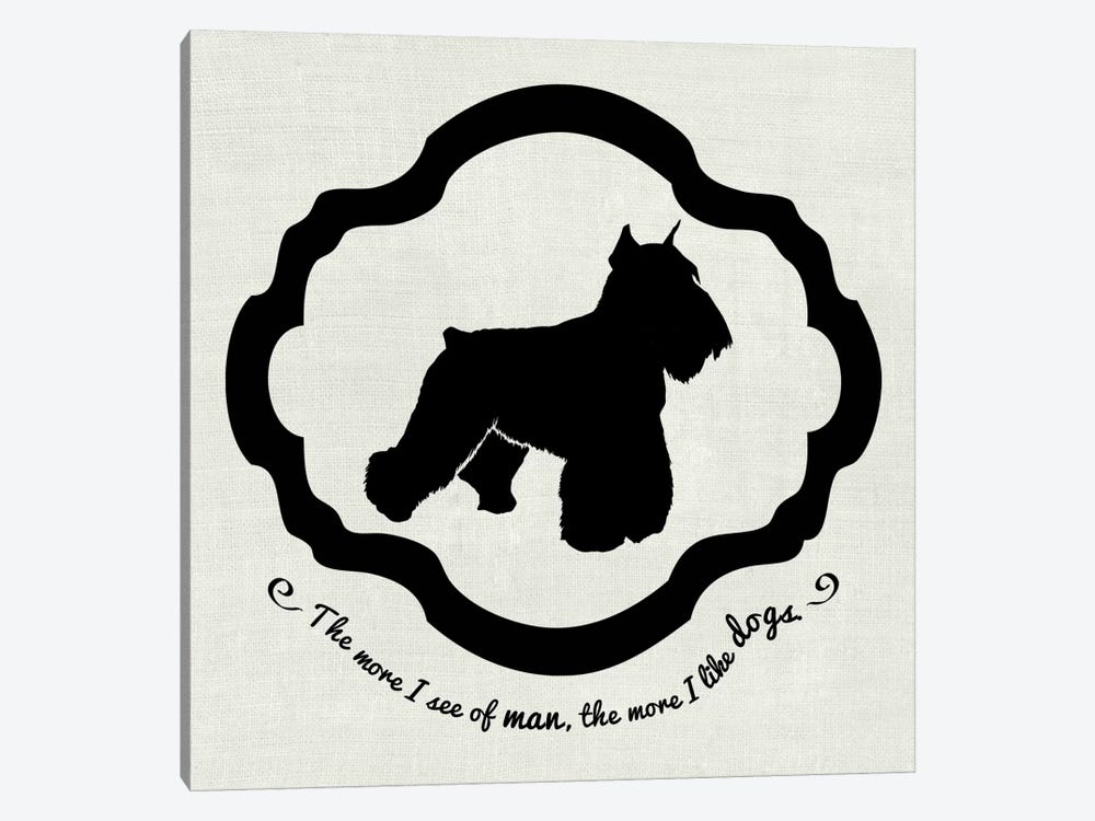 Sealyham Terrier (Black&White) by 5by5collective 1-piece Canvas Wall Art