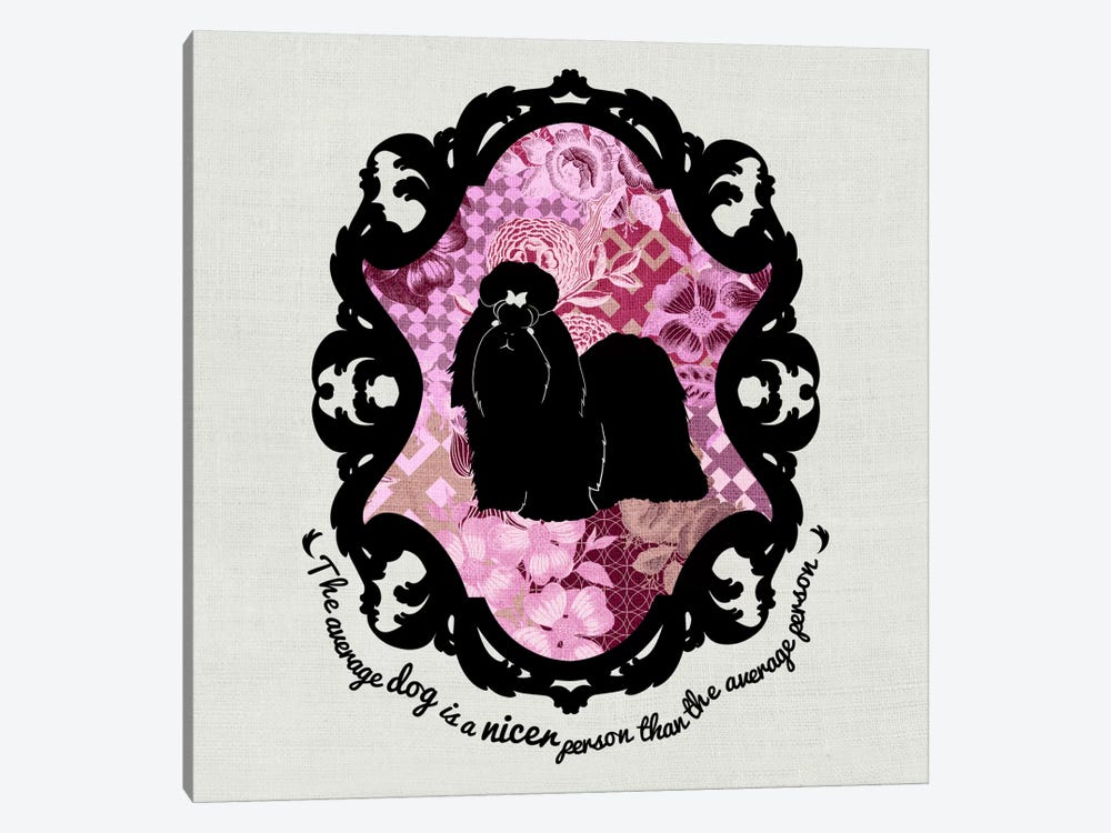Shih Tzu (Pink&Black) II by 5by5collective 1-piece Canvas Artwork