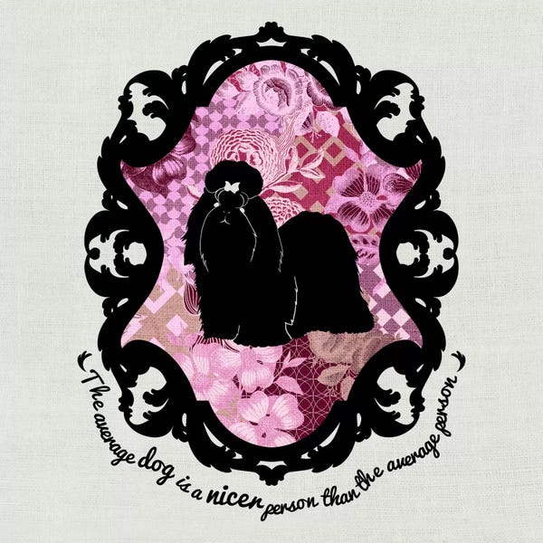 Black & Pink: Shih Tzu (Pink&Black) II by 5by5collective