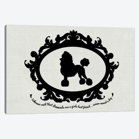 Poodle (Black&White) Canvas Print #OSP85} by 5by5collective Canvas Wall Art