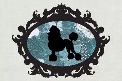 Poodle (Black&Blue) II by 5by5collective metal wall art