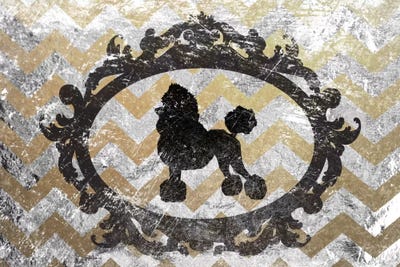 Poodle (Gray&Yellow) by 5by5collective canvas print