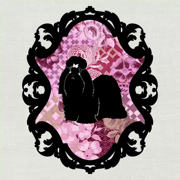Black & Pink: Shih Tzu (Pink&Black) III by 5by5collective