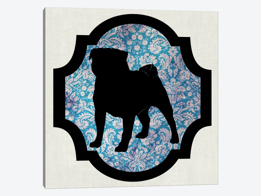 Pug (Black&Blue) II by 5by5collective 1-piece Canvas Wall Art