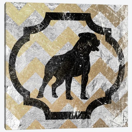 Staffordshire Bull Terrier (Yellow&Gray) Canvas Print #OSP95} by 5by5collective Art Print