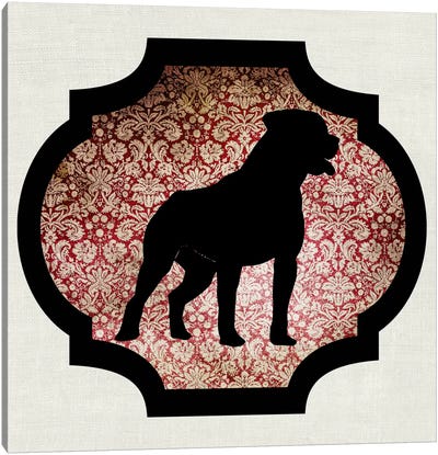 Staffordshire Bull Terrier (Black&Red) I Canvas Art Print - My Pet Silhouette