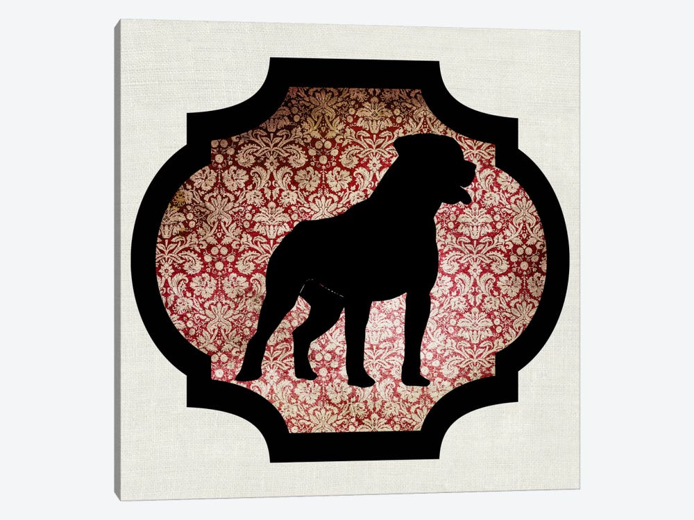 Staffordshire Bull Terrier (Black&Red) I by 5by5collective 1-piece Canvas Art