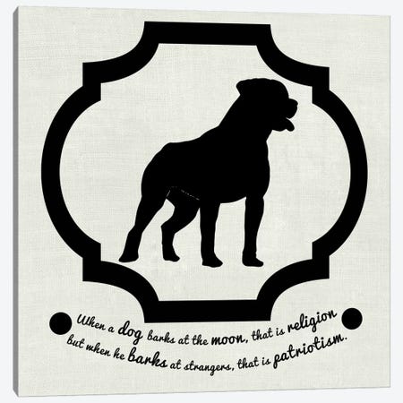 Staffordshire Terrier (Black&White) Canvas Print #OSP98} by 5by5collective Canvas Artwork