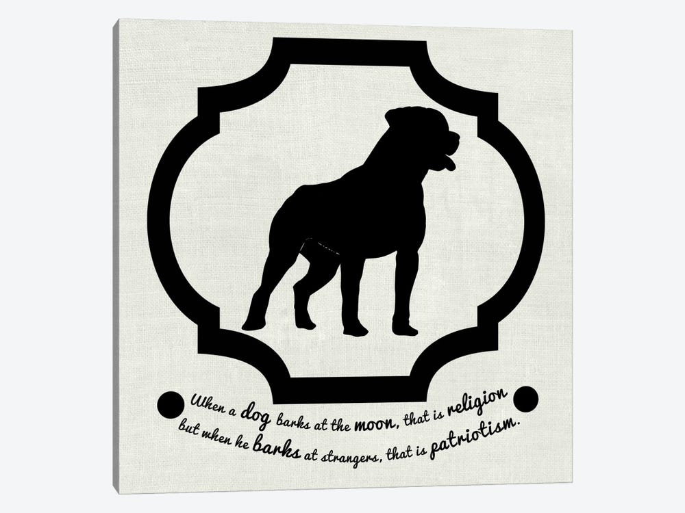 Staffordshire Terrier (Black&White) by 5by5collective 1-piece Canvas Art