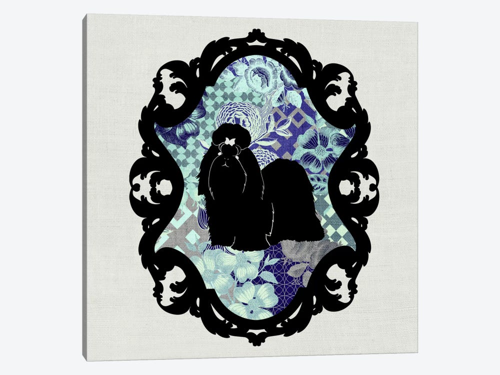 Shih Tzu (Black&Blue) by 5by5collective 1-piece Canvas Wall Art