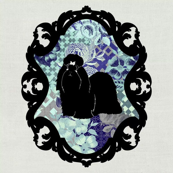 My Pet Silhouette: Shih Tzu (Black&Blue) by 5by5collective