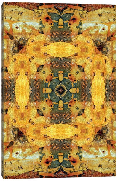 Golden Tea Mandala Canvas Art Print - LuAnn Ostergaard