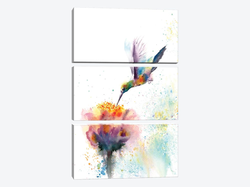 Hummingbird by Olga Tchefranov 3-piece Canvas Print