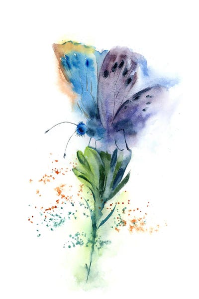 Fine Art Print: Purple Butterfly by Olga Tchefranov
