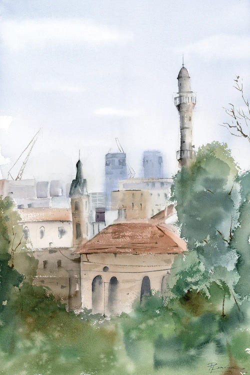 Minaret Of Old City by Olga Tchefranov wall art
