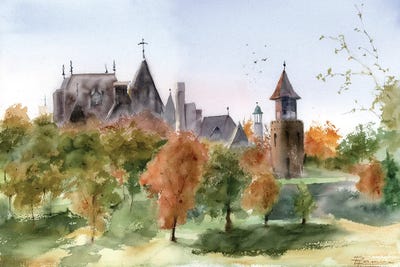 Boldt Castle In Autumn by Olga Tchefranov canvas print