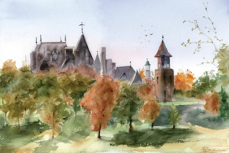 Boldt Castle In Autumn by Olga Tchefranov wall art