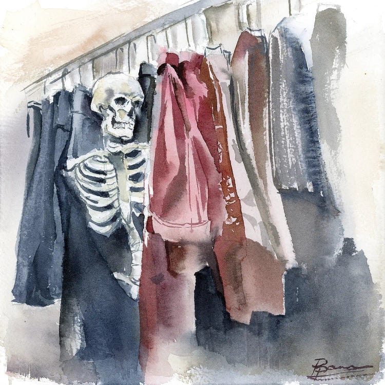 Skeleton In The Closet by Olga Tchefranov wall art