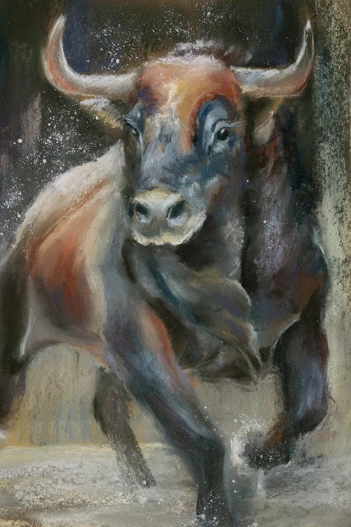 Charging Bull by Olga Tchefranov wall art