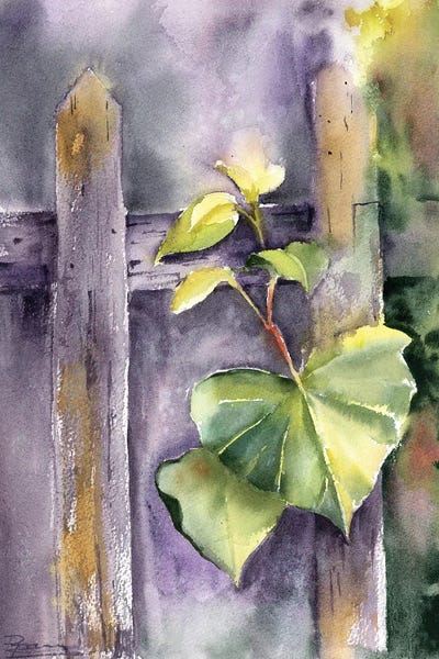 Leaves: Leaf On The Fence by Olga Tchefranov