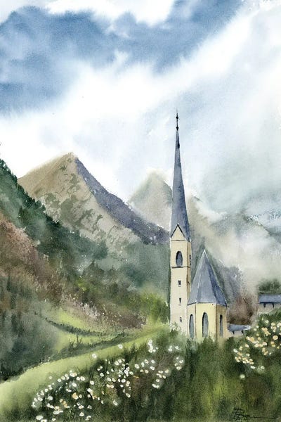 Olga Tchefranov: Austria Church by Olga Tchefranov