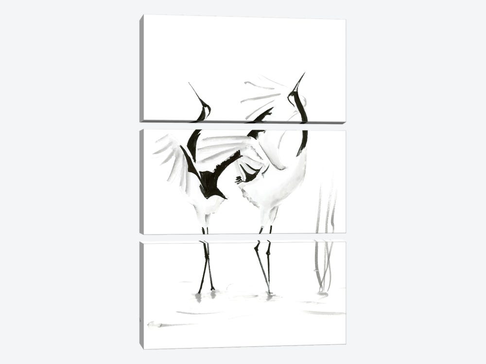 Cranes I by Olga Tchefranov 3-piece Canvas Art Print