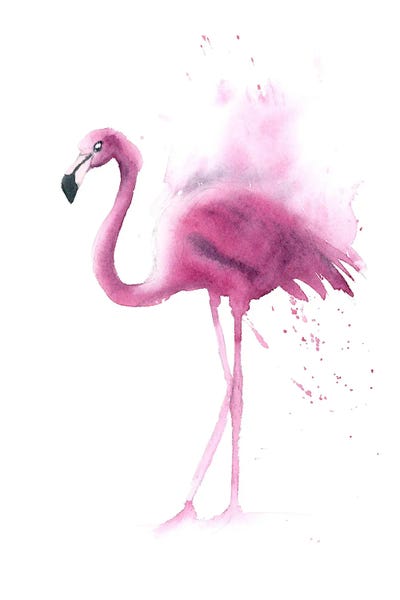 Flamingos: 4 Flamingos IV by Olga Tchefranov