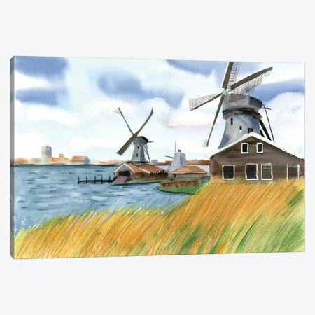 Holland Landscape Canvas Print #OTF48} by Olga Tchefranov Canvas Art