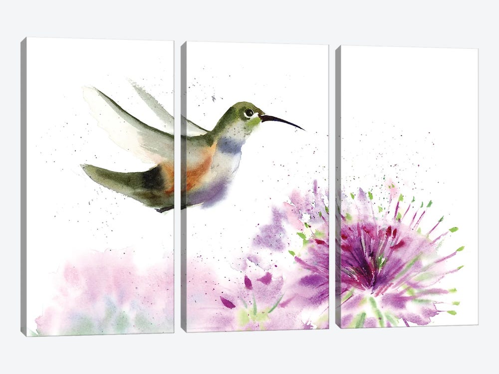 Hummingbird IV by Olga Tchefranov 3-piece Canvas Art