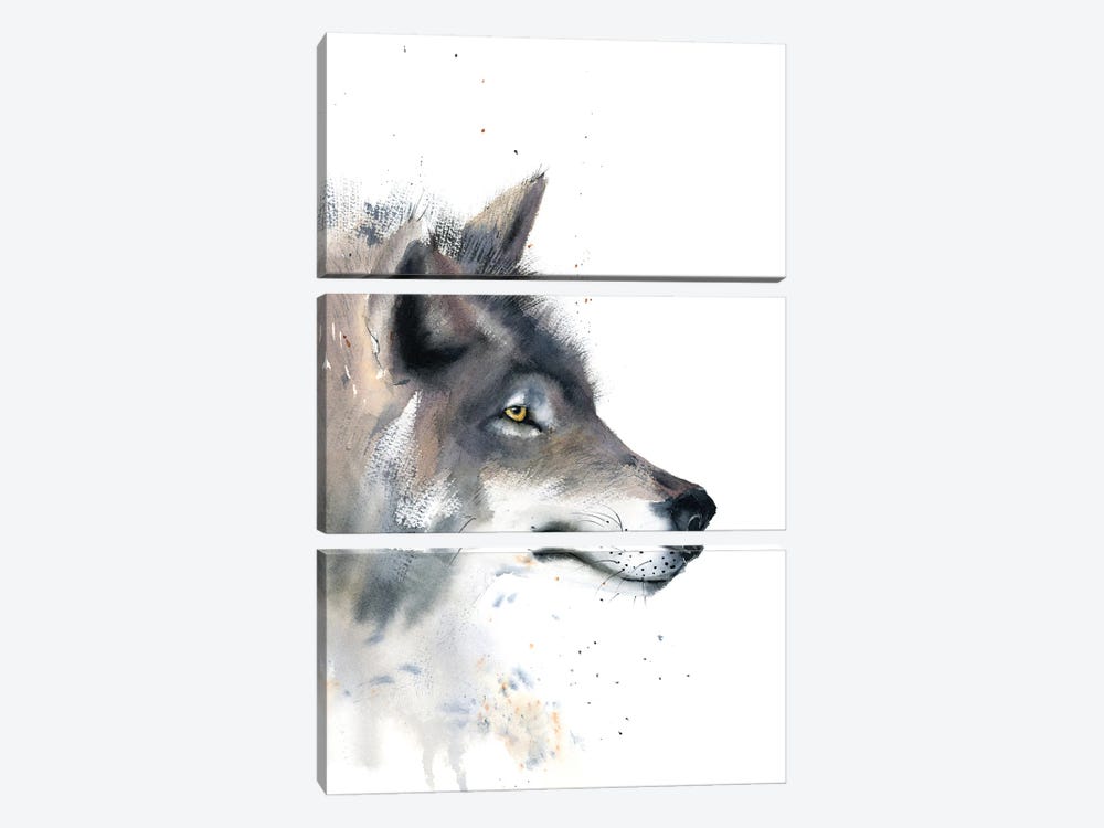 Wolves II by Olga Tchefranov 3-piece Canvas Art