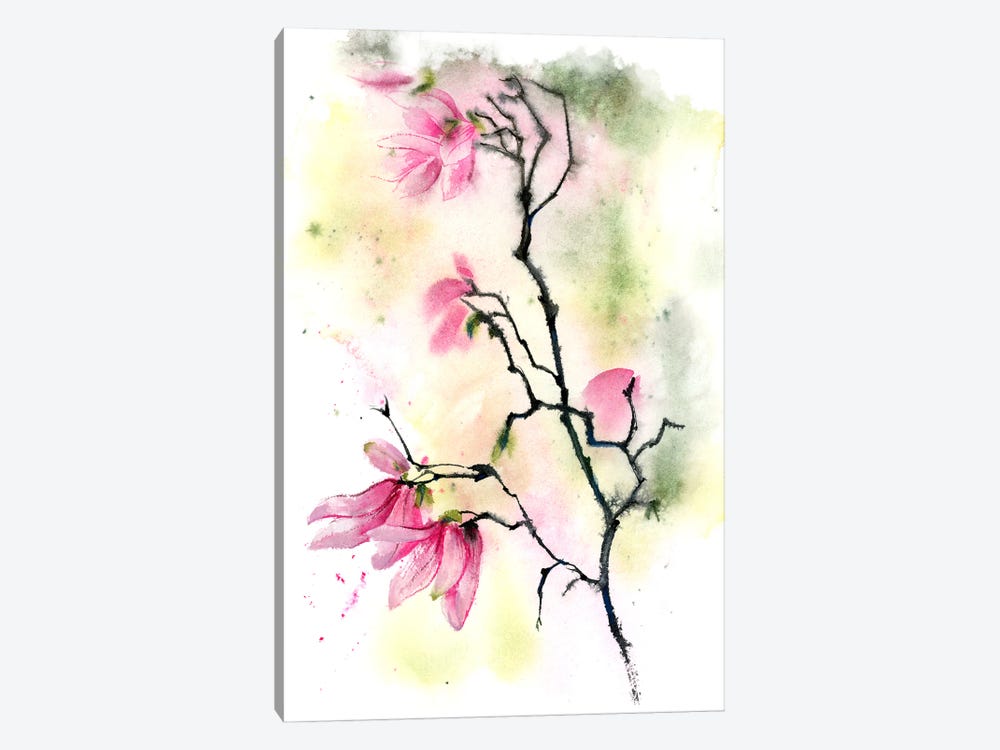 Magnolias II by Olga Tchefranov 1-piece Canvas Print