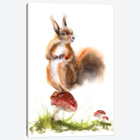Squirrels I Canvas Print #OTF59} by Olga Tchefranov Canvas Art Print