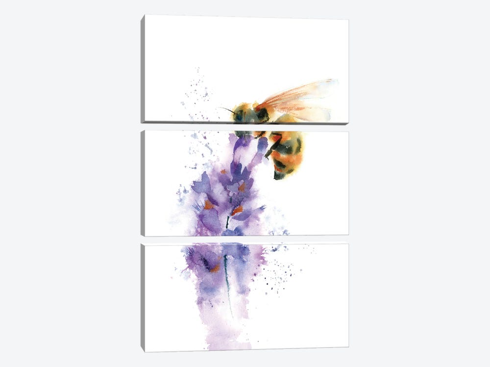 Bee On The Lilac by Olga Tchefranov 3-piece Canvas Artwork