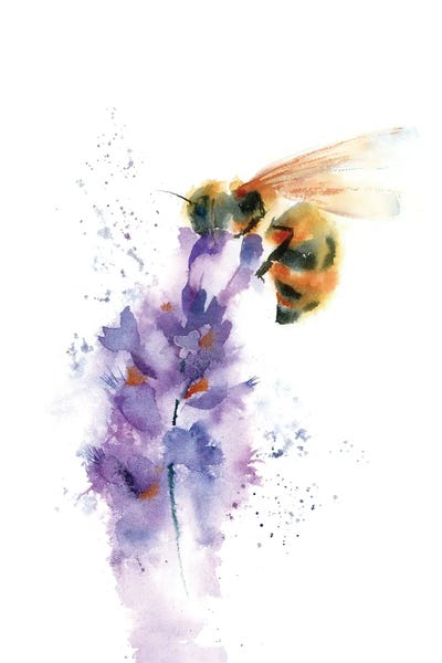 Lilacs: Bee On The Lilac by Olga Tchefranov