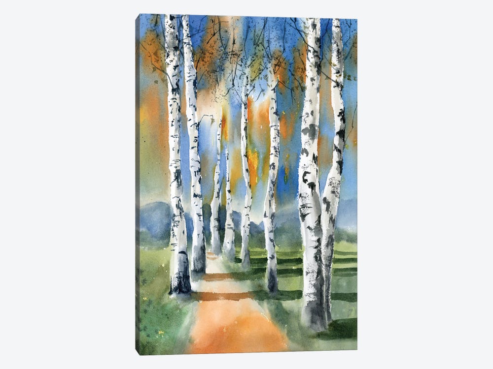 Birch Trees I by Olga Tchefranov 1-piece Canvas Print