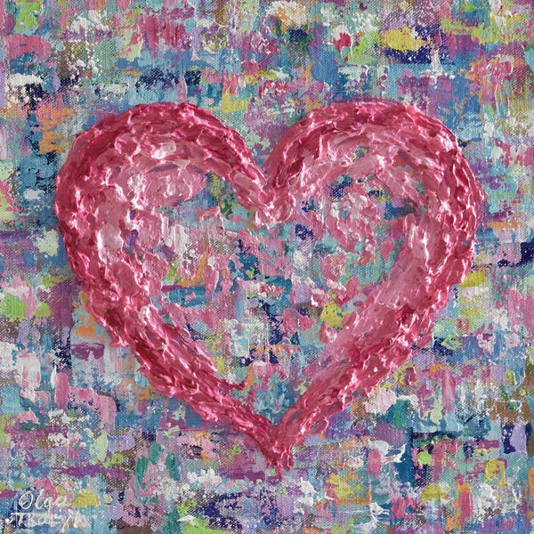Hearts: Pink Heart by Olga Tkachyk