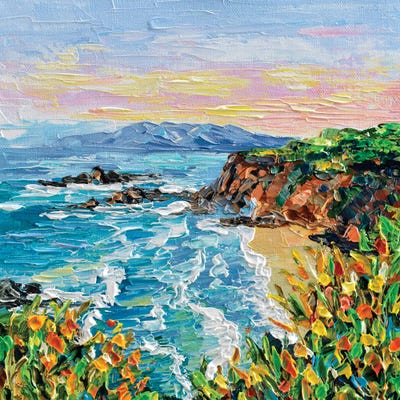 Laguna Beach by Olga Tkachyk framed canvas print