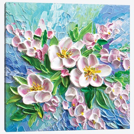 Apple Blossom II Canvas Print #OTK118} by Olga Tkachyk Canvas Art Print