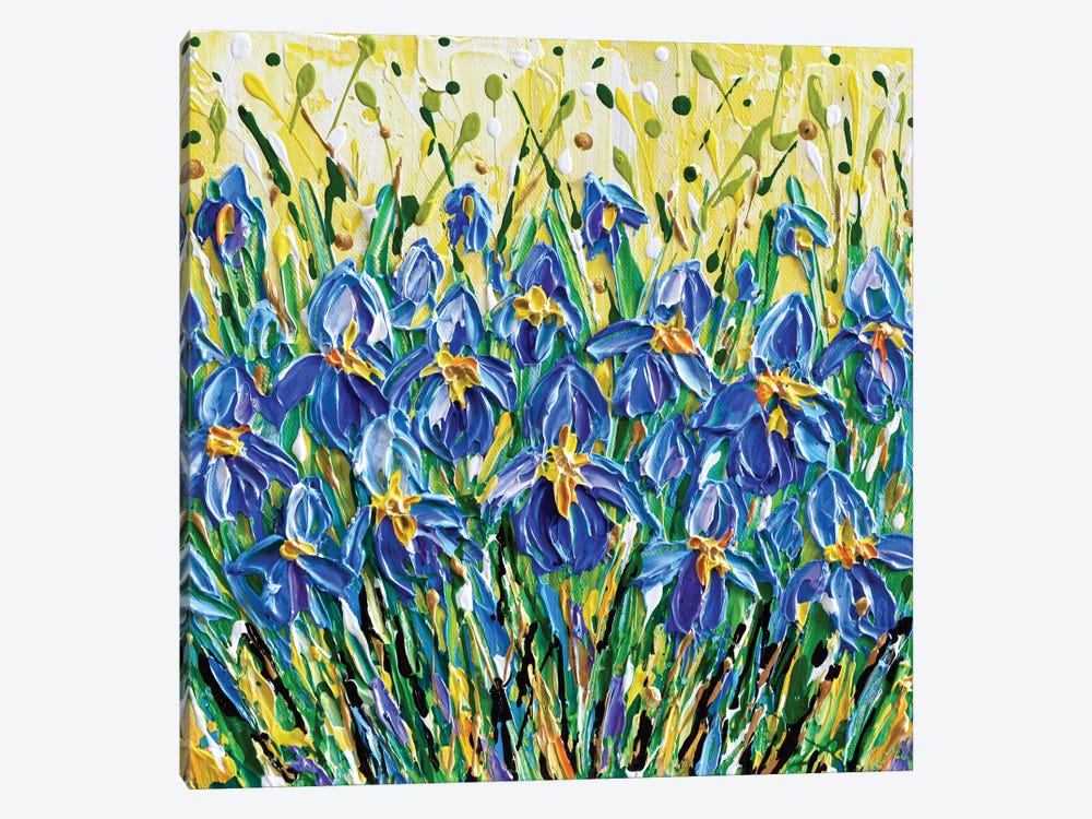Blue Irises by Olga Tkachyk 1-piece Canvas Artwork