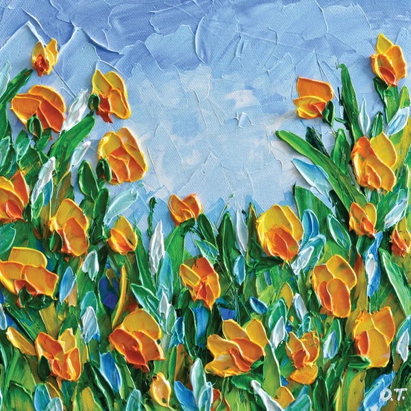 Poppies: Orange Poppies by Olga Tkachyk