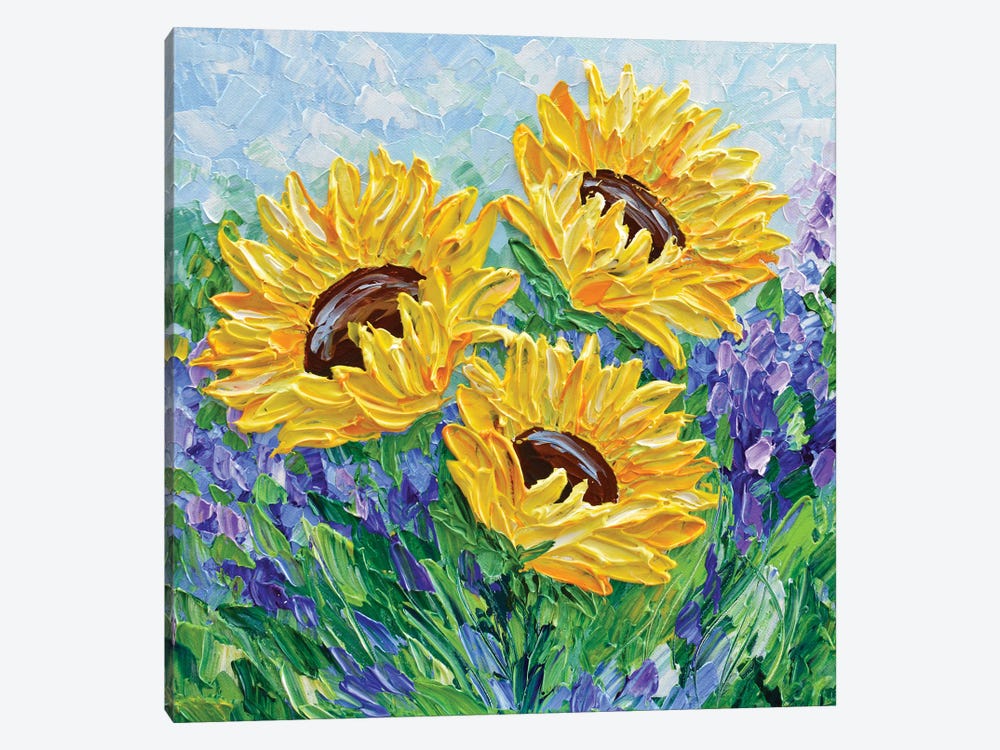 Sunflowers And Lavender by Olga Tkachyk 1-piece Canvas Artwork