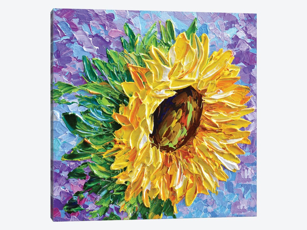 Sunflower And Lavender II by Olga Tkachyk 1-piece Canvas Art