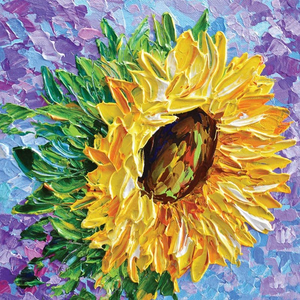 Olga Tkachyk: Sunflower And Lavender II by Olga Tkachyk