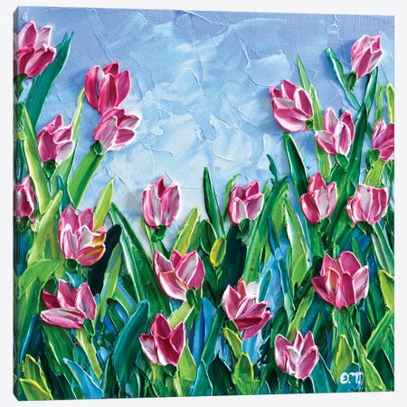 Tulips Canvas Print #OTK129} by Olga Tkachyk Canvas Art