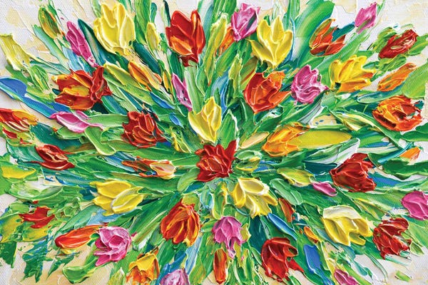 Tulips: Colorful Tulips by Olga Tkachyk