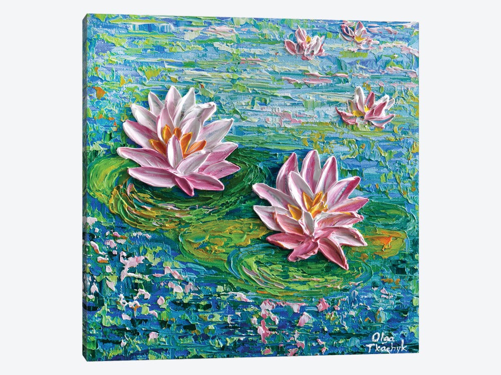 Water Lilies At The Park by Olga Tkachyk 1-piece Canvas Print