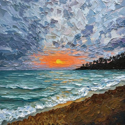 Sunset by Olga Tkachyk framed canvas print